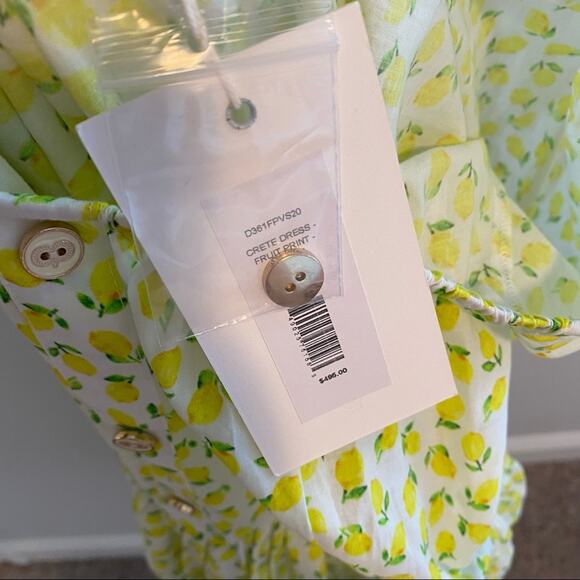 NWT Caroline Constas Crete Mini Dress Lemon Fruit XS - Picture 12 of 12